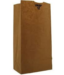 18412 KRAFT PAPER BAG 12 LB 7 X 4.5 X 13.75 500/CS