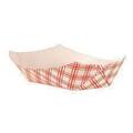 EFT500 EMPRESS 5# FOOD TRAY RED PLAID 500/CS