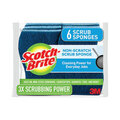 MMMMP38D NON- SCRATCH BLUE SCRUB SPONGE 3 Pack