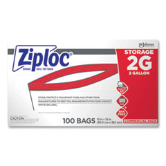 SJN682253 ZIPLOC STORAGE BAGS 2 GALLON 1.75 MIL 100/CS