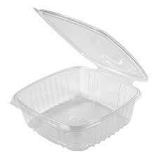 AD48 48 OZ CLEAR PET HINGED DELI CONTAINER 200/CS