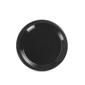 81409 9 IN PLASTIC PLATE-BLACK 500/CS