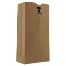 18408 8LB #35 KRAFT GROCERY BAG 500/CS