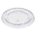 DCC626TP CLEAR PLASTIC FLAT LID NO STRAW SLOT FOR 12-16 OZ CUPS 1000/CS
