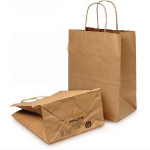 87490 DURO KRAFT HANDLED PAPER BAG 10X6.75X12 250/CS