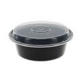 PCTNC729B BLACK 32 OZ MICROWAVEABLE CONTAINER WITH CLEAR LID Set of 150
