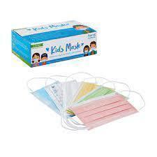 GS-PPE225A KIDS FACE MASK 3 PLY MIXED COLORS 30/BX