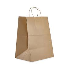 PTENK12916 12X9X16 KRAFT HANDLED PAPER BAGS 200/CS