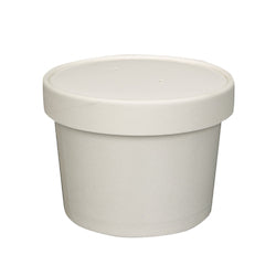 75000397 12 OZ DOUBLE POLY WHITE PAPER CONTAINER WITH LIDS 250/CS