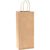 433BR5313C KRAFT HANDLED PAPER WINE BAG 5.5X3.25X13 250/CS