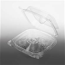 BP-TRMC04PET CLEAR PLASTIC TAMPER EVIDENT 4-COMPARTMENT MUFFIN CONTAINER 150/CS
