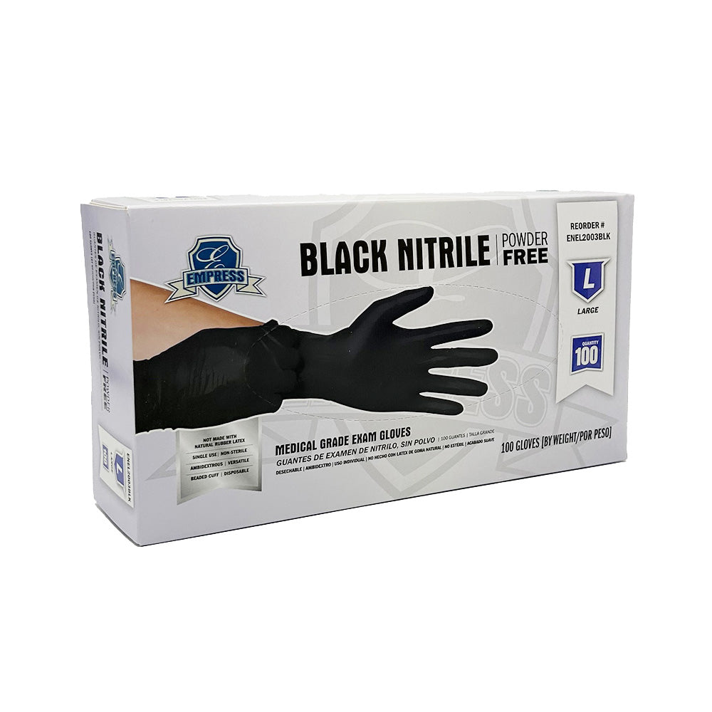 ENEX2004BLK XL BLACK POWDER FREE NITRILE GLOVES 1000/CS