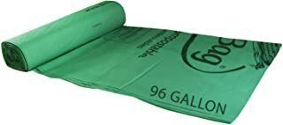 96G5559 BIOBAG 96 GALLON COMPOSTABLE LINER .8 MIL 55X59 IN 60/CS
