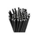 STNGTP1970701 7.75 IN BLACK UNWRAPPED GIANT PAPER STRAW 2400/CS