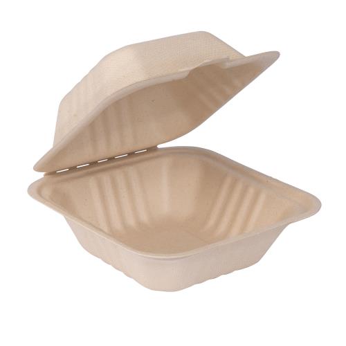 79000019 MOLDED FIBER KRAFT CLAMSHELL 6X6X3 500/CS
