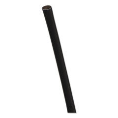 38511 BLACK UNWRAPPED JUMBO PLASTIC STRAW 5.75 IN 2500/CS