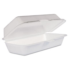 DCC72HT1 FOAM HINGED HOT DOG CONTAINER 3.8X7.1X2.3 500/CS