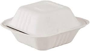 EHL-66-PF 6X6X3 HINGED NATURAL FIBER CLAMSHELL 500/CS