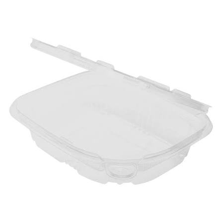 TR-HDC8PET TAMPER RESISTANT 8 OZ HINGED DELI CONTAINER PET 200/CS