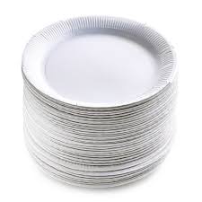 CS-PR090W WHITE COATED 9 INCH PAPER PLATE 200/CS