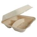 TO-SC-U9TL-LF FIBER 9X9 3 COMPARTMENT PLA LAMINATED CLAMSHELL 300/CS