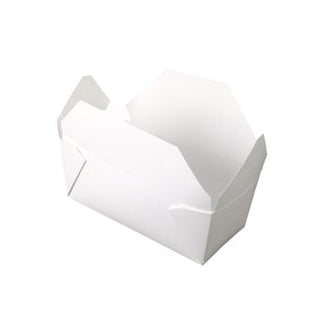 09BPWHITEM #9 7.75X3.5X3 WHITE PAPER BIOPAK TO GO BOX 200/CS