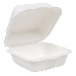 79000001 MOLDED FIBER WHITE CLAMSHELL 6X6X3 500/CS