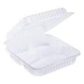 FP-HC99PP-3CU HINGED TOGO CONTAINER PP 3 COMPARTMENT 9X9 200/CS