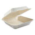 BWKHINGEWF1CM9 WHITE 9X9 COMPOSTABLE FIBER CLAMSHELL BAGASSE 200/CS