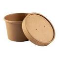PFC8NCOM KRAFT 8 OZ PAPER FOOD CONTAINER/LID COMBO 250 CT Set