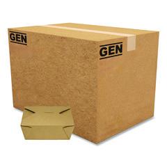 GENPAPERBOX8 FOLD-TOP KRAFT PAPER TAKE-OUT BOX 48OZ 300/CS