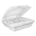 DCC90HT3R DART 9X9 3 COMPARTMENT WHITE FOAM HINGED BOX 200/CS