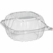 AD08 HINGED 8 OZ DELI CONTAINER CLEAR PET 200/CS