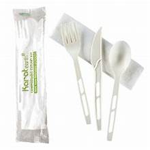 KE-U3600W COMPOSTABLE HEAVY DUTY CUTLERY KIT- WHITE (F,K,S,NAP) 250/CS