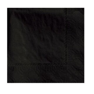 180313 BLACK BEVERAGE NAPKIN 2 PLY 9.5X9.5 1000/CS