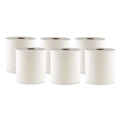 BWK700W HARD WOUND TOWEL 1 PLY, 8 X 700 FT - WHITE 6/CS