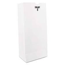 51028/81273 8 LBS WHITE PAPER BAG 500/CS