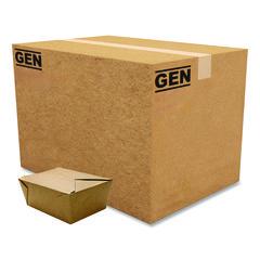 GENPAPERBOX4 FOLD-TOP KRAFT PAPER TAKE-OUT BOX 110OZ 160/CS