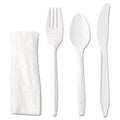 GEN6KITMW MEDIUM WEIGHT WHITE CUTLERY KIT W/S & P Case