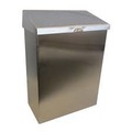 HOSND1W METAL WHITE FEMININE HYGENE WASTE RECEPTACLE Each