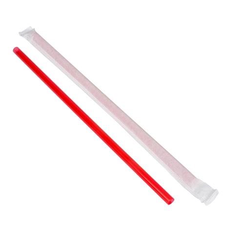 M9260016 WRAPPED JUMBO STRAW 7.75 IN- RED 12000/CS