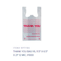 RPTYB6 PLASTIC THANK YOU BAG 1/6 BBL 11.5X6.5X21 12 MIC 1000/CS