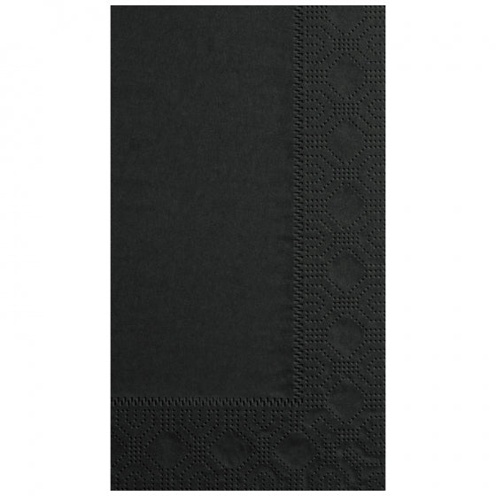 180513 1/8 FOLD BLACK DINNER NAPKIN 1000/CS