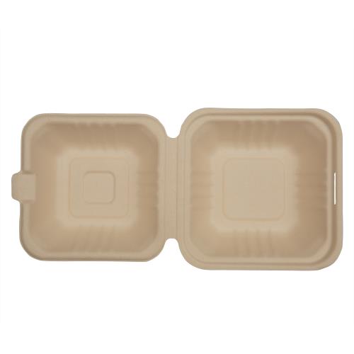 ECOHC6N-SC MOLDED FIBER KRAFT CLAMSHELL 6X6X3 500/CS
