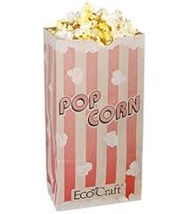 300611 ECOCRAFT 46 OZ POPCORN BAG -RED STRIPE 1000/CS