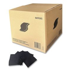 GEN1402 BLACK BEVERAGE NAPKIN 2 PLY 9X9 2000/CS