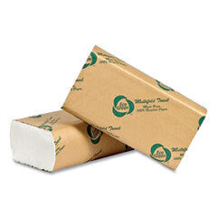 APAEW416 WHITE RECYCLED MULTIFOLD TOWEL 9.5X9.5 1 PLY 4000/CS