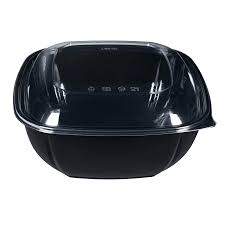 FB-BS160-PETB SQUARE 160 OZ SALAD BOWL - BLACK 50/CS