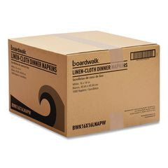 BWK16X16LNAPW WHITE LINEN-LIKE DINNER NAPKIN FLAT PACK 16X16 1000/CS