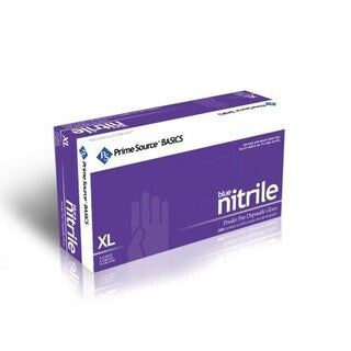 75000765 PRIME SOURCE XL POWDER FREE BLUE NITRILE GLOVES 1000/CS